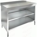 Стол пристенный, с бортом закрытый с трёх сторон, с полкой НСЗО-10/6Б