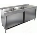 Стол закрытый с двумя мойками НСЗК2М-14/7Б