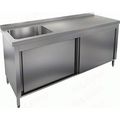 Стол закрытый с одной моечной ванной НСЗК1М-17/7БП(БЛ)