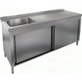 Стол закрытый с одной моечной ванной НСЗК1М-18/7БП(БЛ)