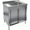 Стол закрытый с одной моечной ванной НСЗК1М-8/7Б