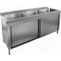 Стол закрытый с тремя мойками НСЗК3М-18/7Б