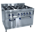 Газовая плита 6-конфорочная Abat ПГК-69ЖШ газовая духовка, нерж.