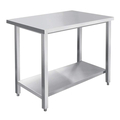 Стол островной СПРО-7-3 (каркас с полкой - нерж.)