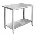 Стол островной СПРО-7-6 (каркас с полкой - нерж.)