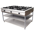 Плита газовая 6-горелочная Ф6П2Г/1000 (подход с двух сторон)