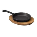Сковорода чугунная на деревянной подставке Paderno 16 см