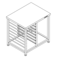 Подставка ПДПп под пароконвектомат 900*700*700 Profi Inox