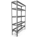 Стеллаж кухонный с полками для тарелок СТ-1,6*6/5 (нерж.)