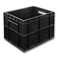 Ящик пластиковый молочный 25 л (черный) Ящик пластиковый молочный 25 л (черный)