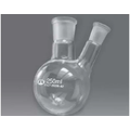 Колба круглодонная с двумя горловинами и шлифами