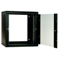 Шкаф телекоммуникационный настенный разборный 6U (600х350) дверь стекло