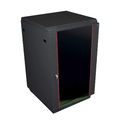 Шкаф телекоммуникационный напольный 27U (600х1000) дверь стекло черный