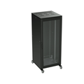 Напольный шкаф 38U 800х1000 двери стекло/сплошная укомпл вводом и загл RAL 9005