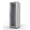 Напольный шкаф 47U 600х1000 двери стекло/сплошная укомпл вводом и загл RAL 9005