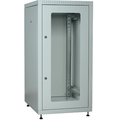 Шкаф LINEA E 18U 600х600мм двери 2шт стекло и металл серый