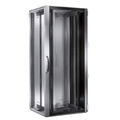 Шкаф LINEA E 33U 600х600мм двери 2шт стекло и металл черный