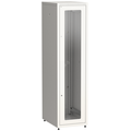 Шкаф LINEA E 42U 600х800мм двери 2шт стекло и металл серый