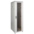 Шкаф сетевой 19 ITK LINEA N 18U 600х800мм стеклянная передняя дверь серый