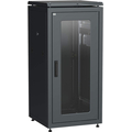 Шкаф сетевой 19 LINEA N 33U 800х800мм стеклянная передняя дверь задняя металлическая черный