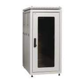 Шкаф сетевой 19 LINEA N 33U 800х800мм стеклянная передняя дверь задняя металлическая серый