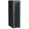 Шкаф сетевой 19дюйм LINEA N 24U 600х1000 мм с L-профилями перфные двери серый