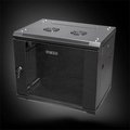 Настенный шкаф 19дюйм - 9U - 600x625x476 мм - стеклянная дверь