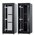 Шкаф напольный 19дюйм 18U 896х800х800мм (ВхШхГ)перед и задн двери сталь черный