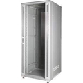 Шкаф напольный 19дюйм 47U 2186х800х1000мм(ВхШхГ)дверь стекл с бок вставк серый