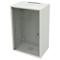 Шкаф настенный 19 дюймовый SJ2 15U 737x600х400 серый (собранный)