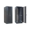 Шкаф напольный 19дюйм 42U 1963х600х1000мм (ВхШхГ) дверь стекл черный