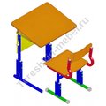 Комплект ученической мебели регулируемый по высоте и наклону столешницы №2-4 №3-5№-4-6 №5-7
