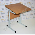 Стол ученический одноместный регулируемый по высоте и углу налона столешницы №1-3 №2-4 №3-5 №4-6 Парта трансформер с наклоном ТИП 2