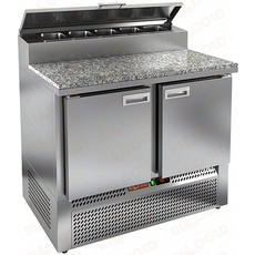 Стол холодильный для пиццы HiCold PZE1-11/GN (каменная столешница)
