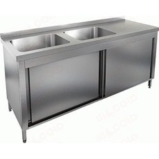 Стол закрытый с двумя мойками НСЗК2М-14/7Б