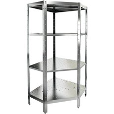 Стеллаж кухонный угловой с перфорированными полками НСКУВ-6/4 П