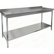 Стол пристенный с бортом и полкой НСО-19/7БП