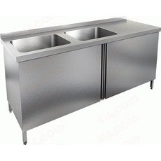 Стол закрытый с двумя мойками НСЗ2М-18/7БП(БЛ)