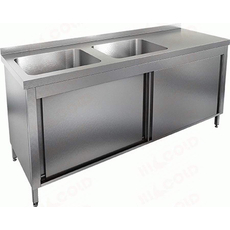 Стол закрытый с двумя мойками НСЗК2М-17/7Б