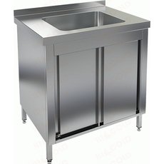 Стол закрытый с одной моечной ванной НСЗК1М-8/7Б