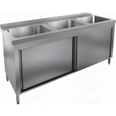 Стол закрытый с тремя мойками НСЗК3М-17/7Б