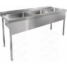 Ванна моечная цельнотянутая НСО3М-17/6Б с тремя мойками