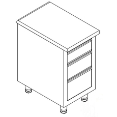 Прилавок нейтральный Kovinastroj SN-04-3P