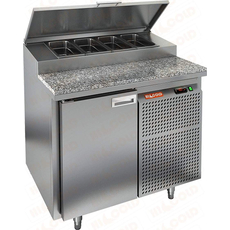 Стол холодильный для пиццы HiCold PZ1-1/GN (каменная столешница)