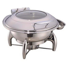 Чафин диш круглый со стеклянной крышкой 6 л MVQ 1060L