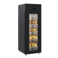 Холодильный шкаф Polair CS107 Cheese black (со стеклянной дверью)
