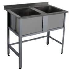 Ванна моечная ВМ2-16/8Б с двумя емкостями и бортом