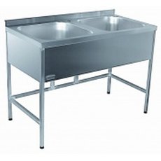 Ванна моечная ВВ2/553-12/6БН с двумя цельнотянутыми емкостями