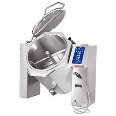 Котел пищеварочный опрокидывающийся Abat КПЭМ-60 ОМ2 с миксером и сливным краном