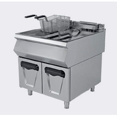 Фритюрница газовая напольная на закрытом шкафу Fornazza 18 л + 18 л